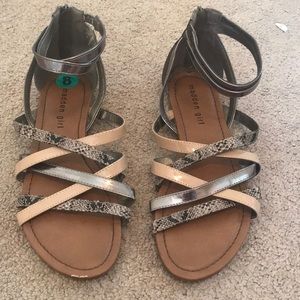 Snake Skin Strappy Sandals